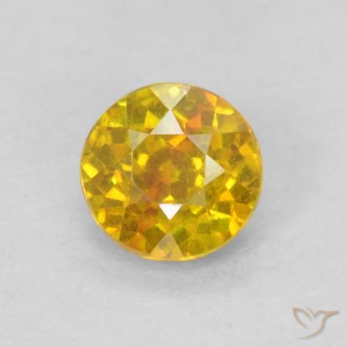 0.33ct Naturel Bourdon jaune Sphalérite, Tour, SI-I1