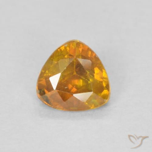 0.49ct Naturel Orange moyen Sphalérite, Trillion, SI-I1
