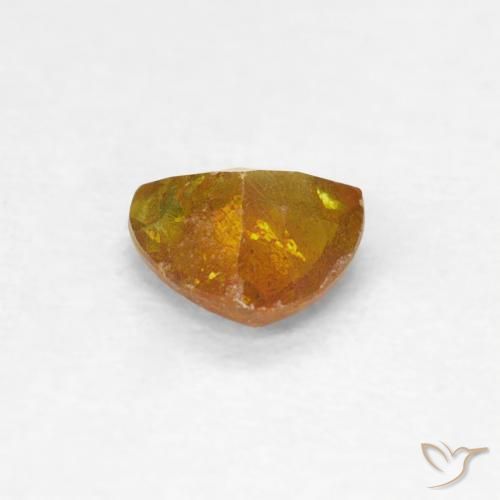 Sphalérite Orange foncé naturelle Trillion, 0.41 ct, SI-I1