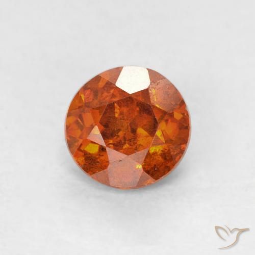 0.80ct Naturel Orange rougeâtre Sphalérite, Tour, SI-I1