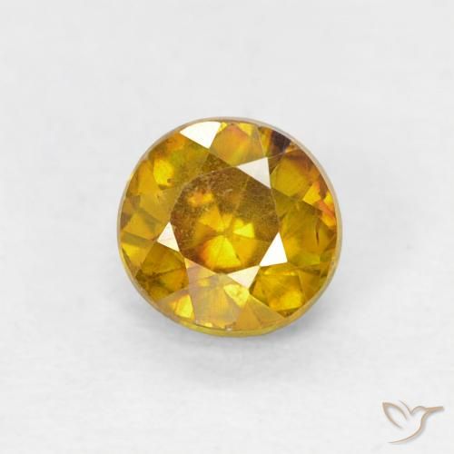 0.59ct Naturel Jaune brunâtre Sphalérite, Tour, SI-I1