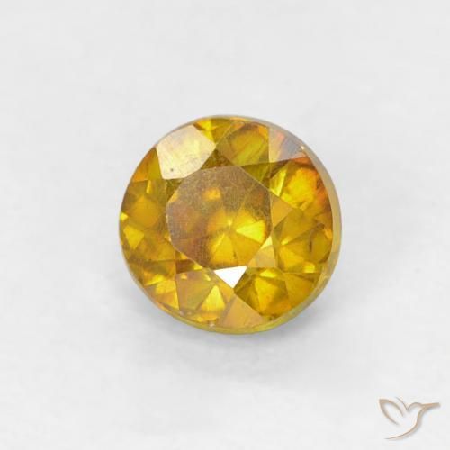 Sphalérite Jaune brunâtre naturelle Tour, 0.59 ct, SI-I1
