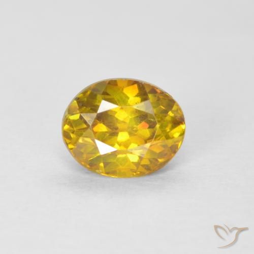 1.00ct Naturel Orange doré Sphalérite, ovale, SI-I1