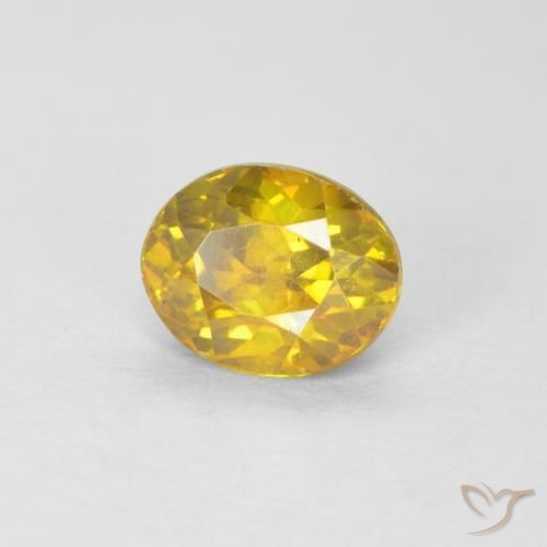 Sphalérite Orange doré naturelle ovale, 1.00 ct, SI-I1