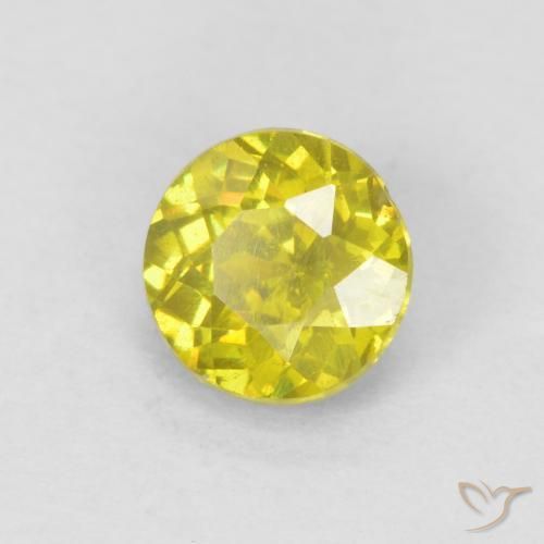 Sphalérite Jaune maïs naturelle Tour, 0.60 ct, SI-I1