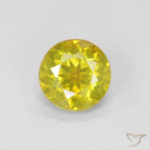 1.05ct Naturel Jaune brunâtre Sphalérite, Tour, SI-I1