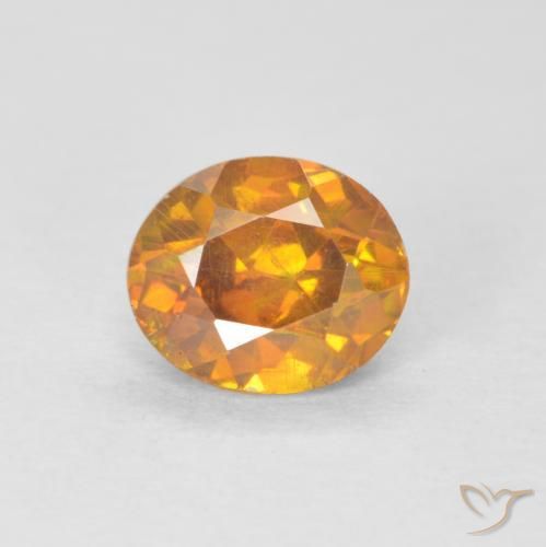 1.19ct Naturel Orange terre Sphalérite, ovale, VS-SI