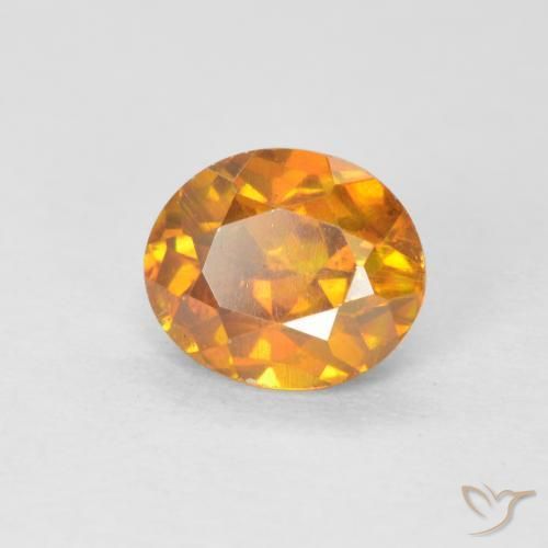 Sphalérite Orange terre naturelle ovale, 1.19 ct, VS-SI