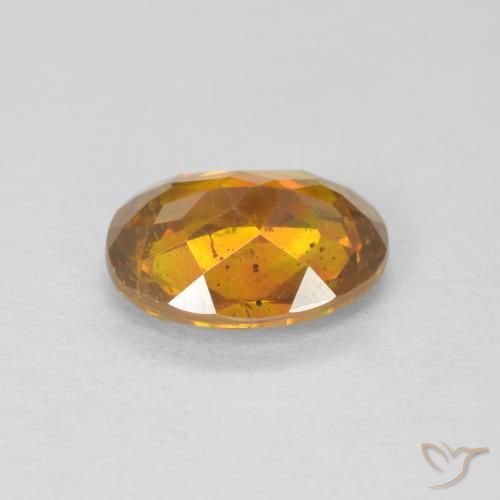 Sphalérite Orange brunâtre naturelle ovale, 1.71 ct, VS-SI