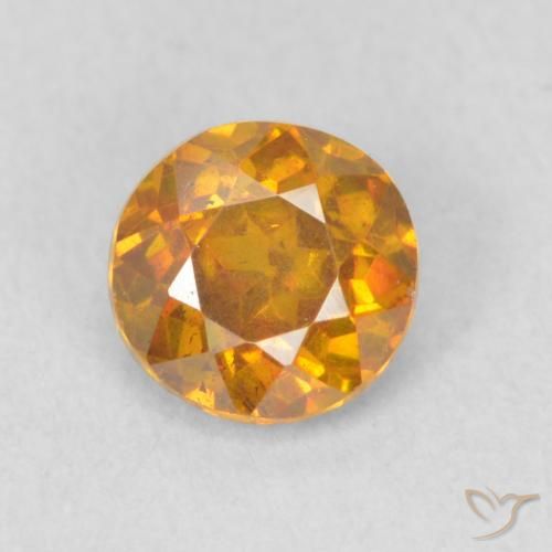 Sphalérite Abricot orange naturelle Tour, 0.68 ct, VS-SI