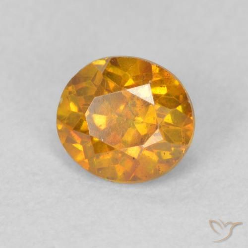 Sphalérite Abricot orange naturelle Tour, 0.61 ct, VS-SI
