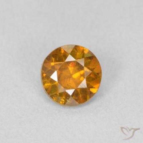 0.36ct Naturel Orange moyen Sphalérite, Tour, VS-SI