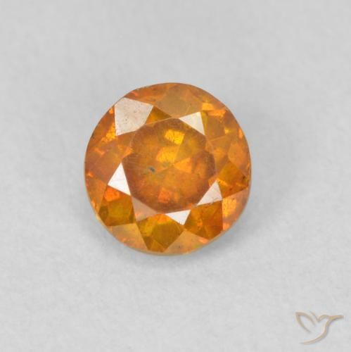 0.53ct Naturel Abricot orange Sphalérite, Tour, VS-SI