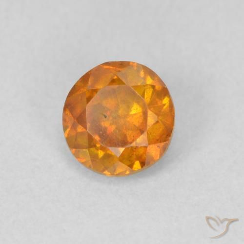 Sphalérite Abricot orange naturelle Tour, 0.53 ct, VS-SI
