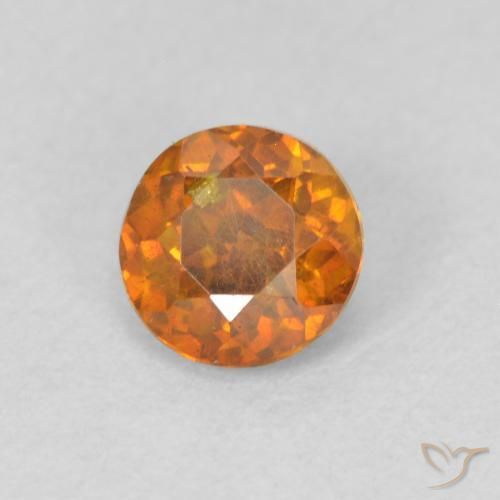 Sphalérite Orange brun naturelle Tour, 0.58 ct, VS-SI