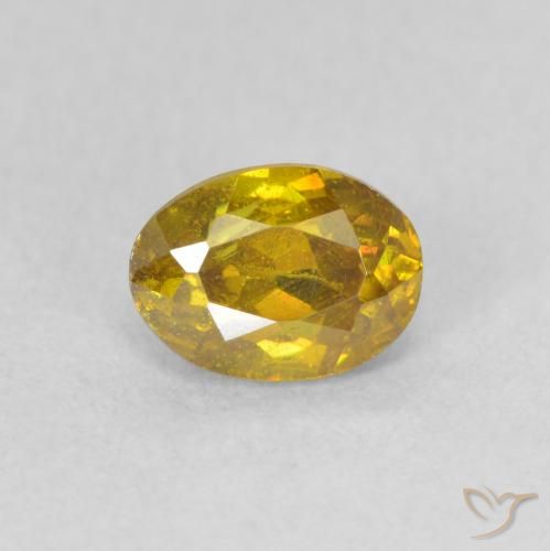 0.83ct Naturel Doré profond Sphalérite, ovale, VS-SI