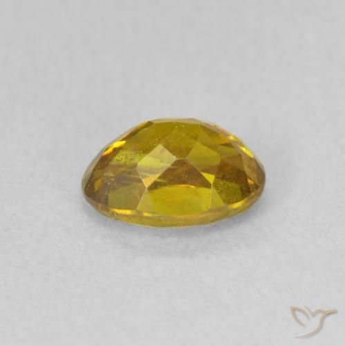 Sphalérite Doré profond naturelle ovale, 0.83 ct, VS-SI