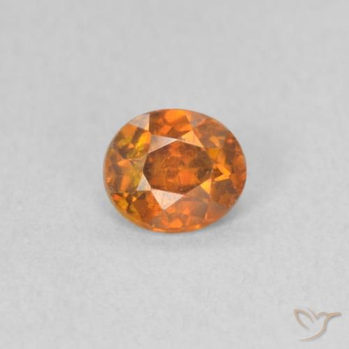 0.43ct Naturel Orange moyen Sphalérite, ovale, VS-SI