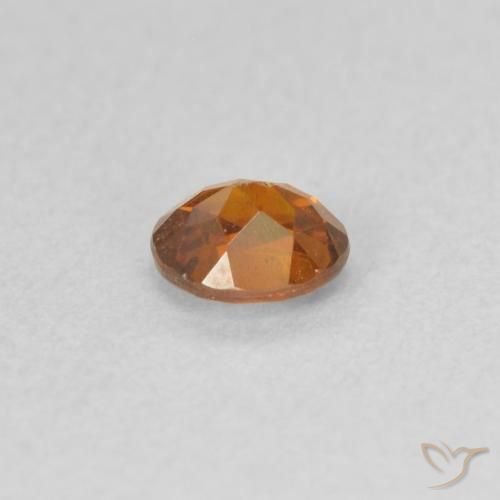 Sphalérite Orange moyen naturelle ovale, 0.43 ct, VS-SI