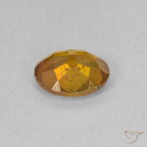 Sphalérite Orange brunâtre naturelle ovale, 0.74 ct, VS-SI