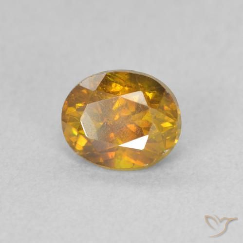 Sphalérite Or moyen naturelle ovale, 0.94 ct, SI