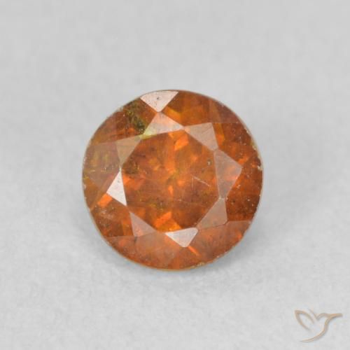0.65ct Naturel Orange foncé Sphalérite, Tour, SI