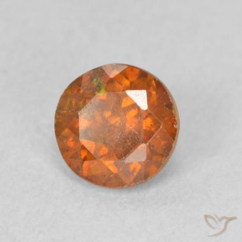 Sphalérite Orange foncé naturelle Tour, 0.65 ct, SI