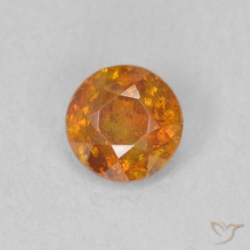 0.46ct Naturel Orange moyen Sphalérite, Tour, SI