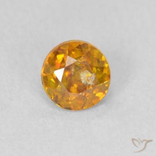 0.44ct Naturel Orange foncé Sphalérite, Tour, SI