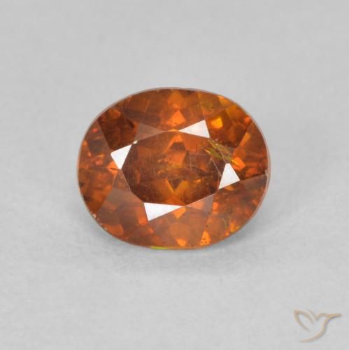 0.93ct Naturel Orange foncé Sphalérite, ovale, VS-SI