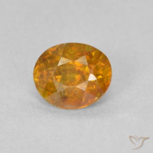 0.62ct Naturel Medium Light-Orange Sphalérite, ovale, VS-SI