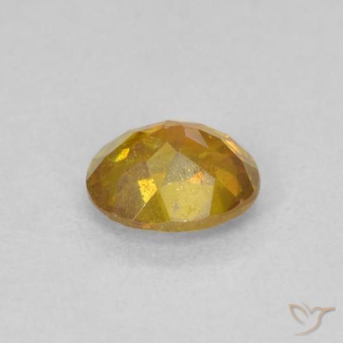 Sphalérite Medium Light-Orange naturelle ovale, 0.62 ct, VS-SI