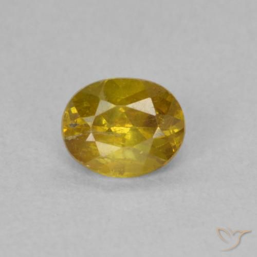 0.52ct Naturel Jaune brunâtre Sphalérite, ovale, VS-SI