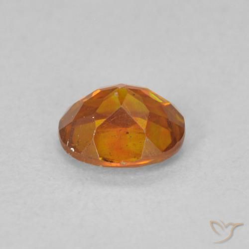 Sphalérite Orange moyen naturelle ovale, 0.66 ct, SI