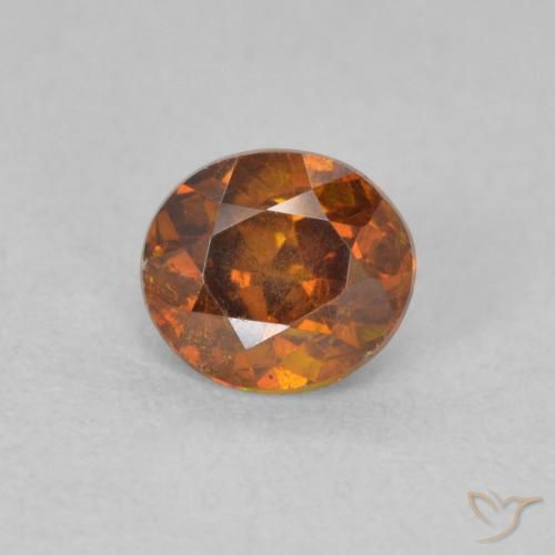 0.68ct Naturel Orange moyen Sphalérite, ovale, VS-SI