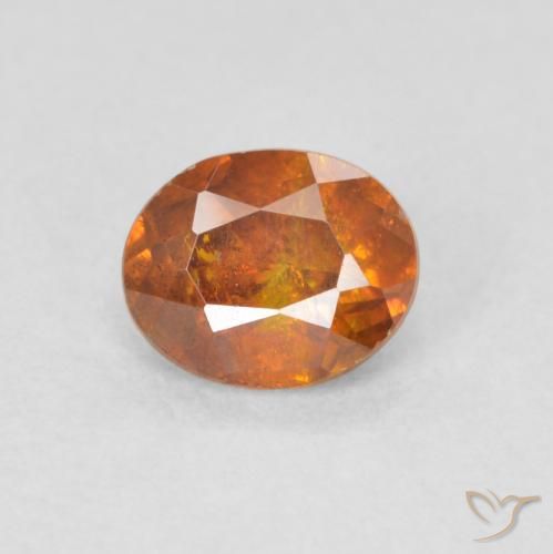 0.68ct Naturel Orange brunâtre Sphalérite, ovale, SI