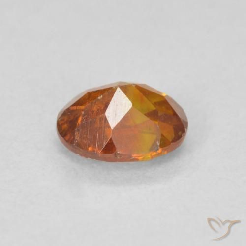 Sphalérite Orange brunâtre naturelle ovale, 0.68 ct, SI