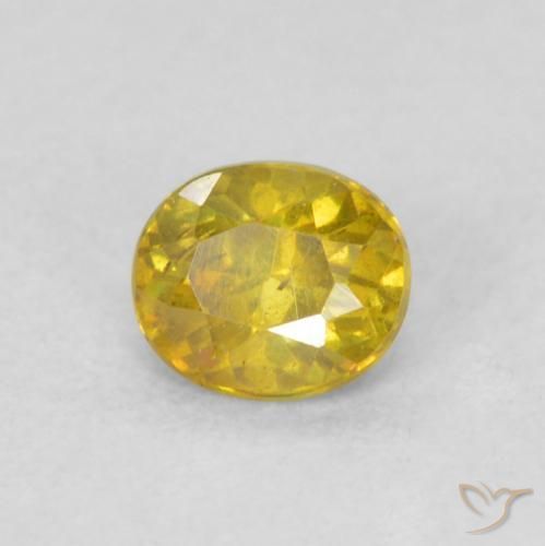 Sphalérite Doré naturelle ovale, 0.27 ct, VS-SI