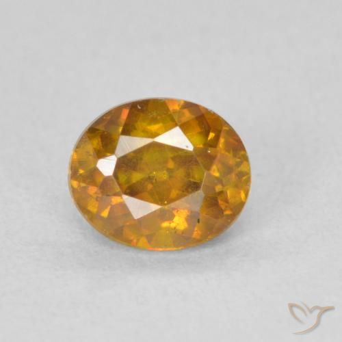 0.89ct Naturel Brun doré Sphalérite, ovale, VS-SI