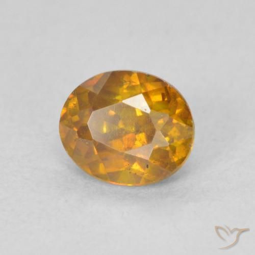 Sphalérite Brun doré naturelle ovale, 0.89 ct, VS-SI