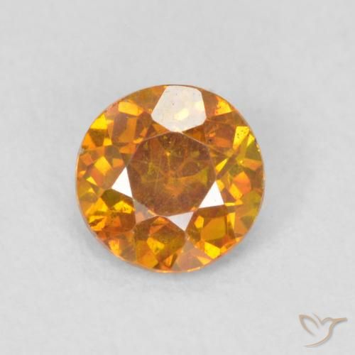 0.47ct Naturel Orange foncé Sphalérite, Tour, SI