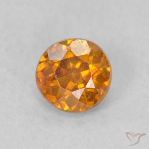 0.35ct Naturel Orange moyen Sphalérite, Tour, VS-SI