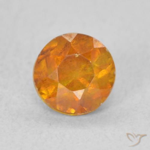 0.61ct Naturel Orange moyen Sphalérite, Tour, VS-SI