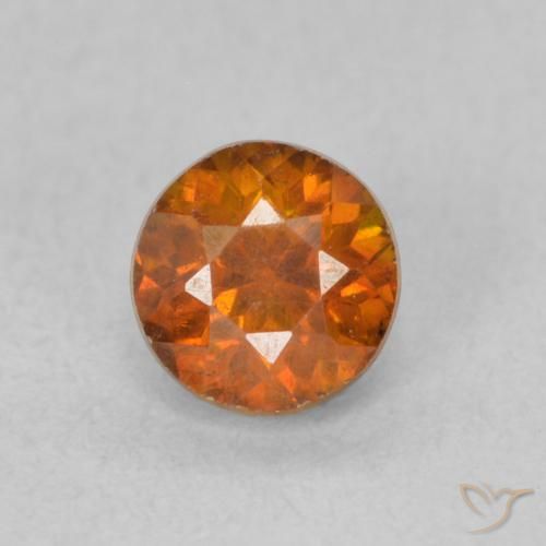 0.73ct Naturel Orange foncé Sphalérite, Tour, VS-SI
