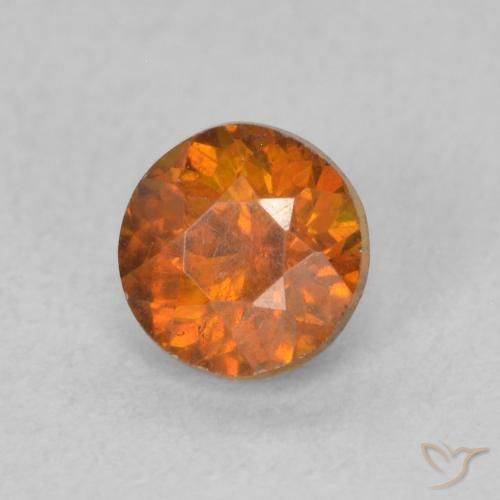 Sphalérite Orange foncé naturelle Tour, 0.73 ct, VS-SI