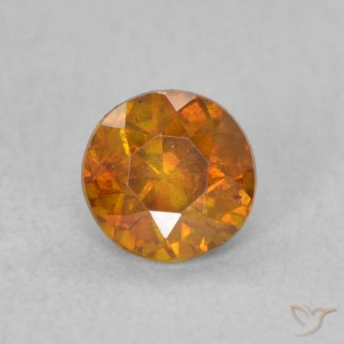 Sphalérite Orange foncé naturelle Tour, 0.47 ct, VS-SI