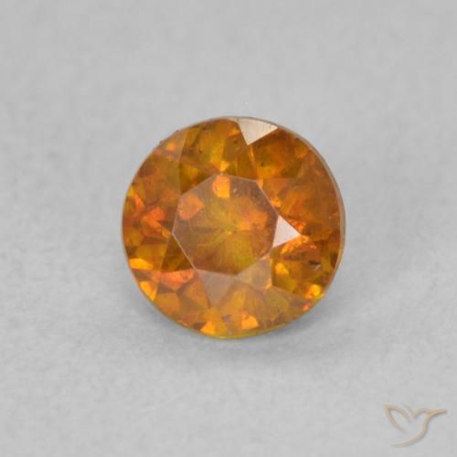 Sphalérite Orange foncé naturelle Tour, 0.47 ct, VS-SI
