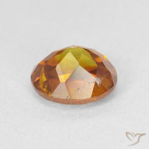 Sphalérite Orange foncé naturelle ovale, 1.46 ct, VS-SI