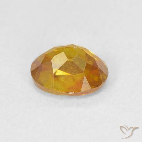 Sphalérite Abricot orange naturelle ovale, 0.79 ct, VS-SI