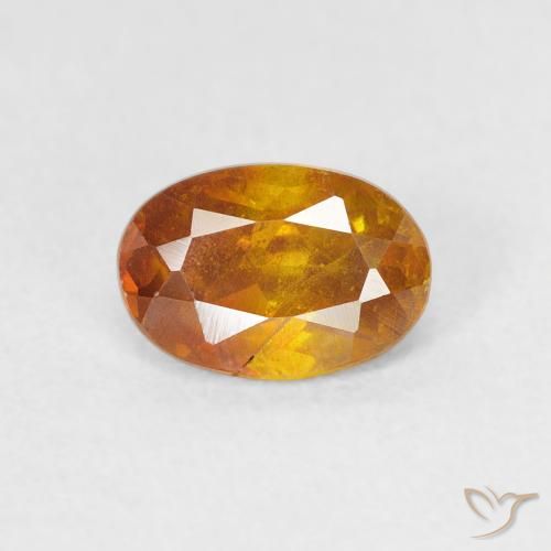 0.87ct Naturel Orange moyen Sphalérite, ovale, VS-SI
